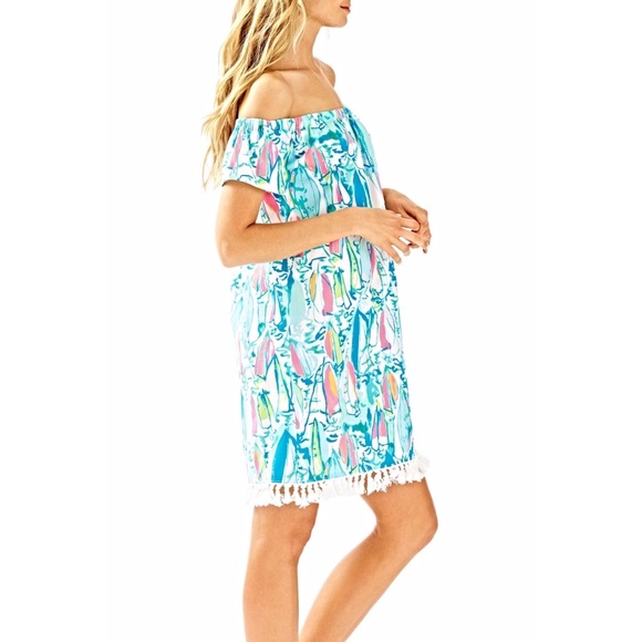 Lilly Pulitzer | Like New! ✨ Marble Beach and Bae Sunglow Sailboat Fringe Dress - Picture 5 of 11